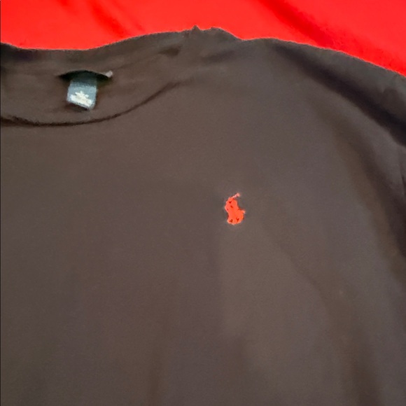 Polo by Ralph Lauren Men's Black Tee with Red Logo - Picture 3 of 9